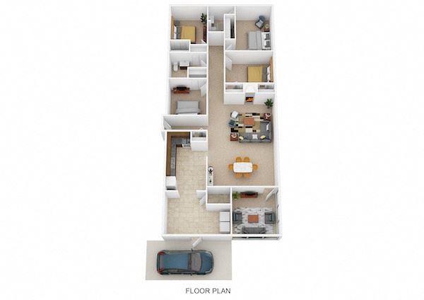 4 Bed 2.5 Bath Single Home